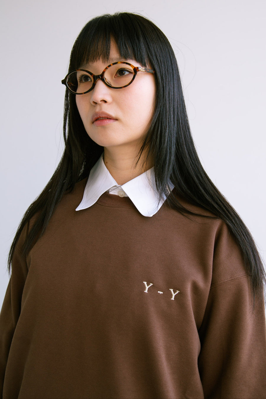 Pullover Sweatshirt with Bows in Brown