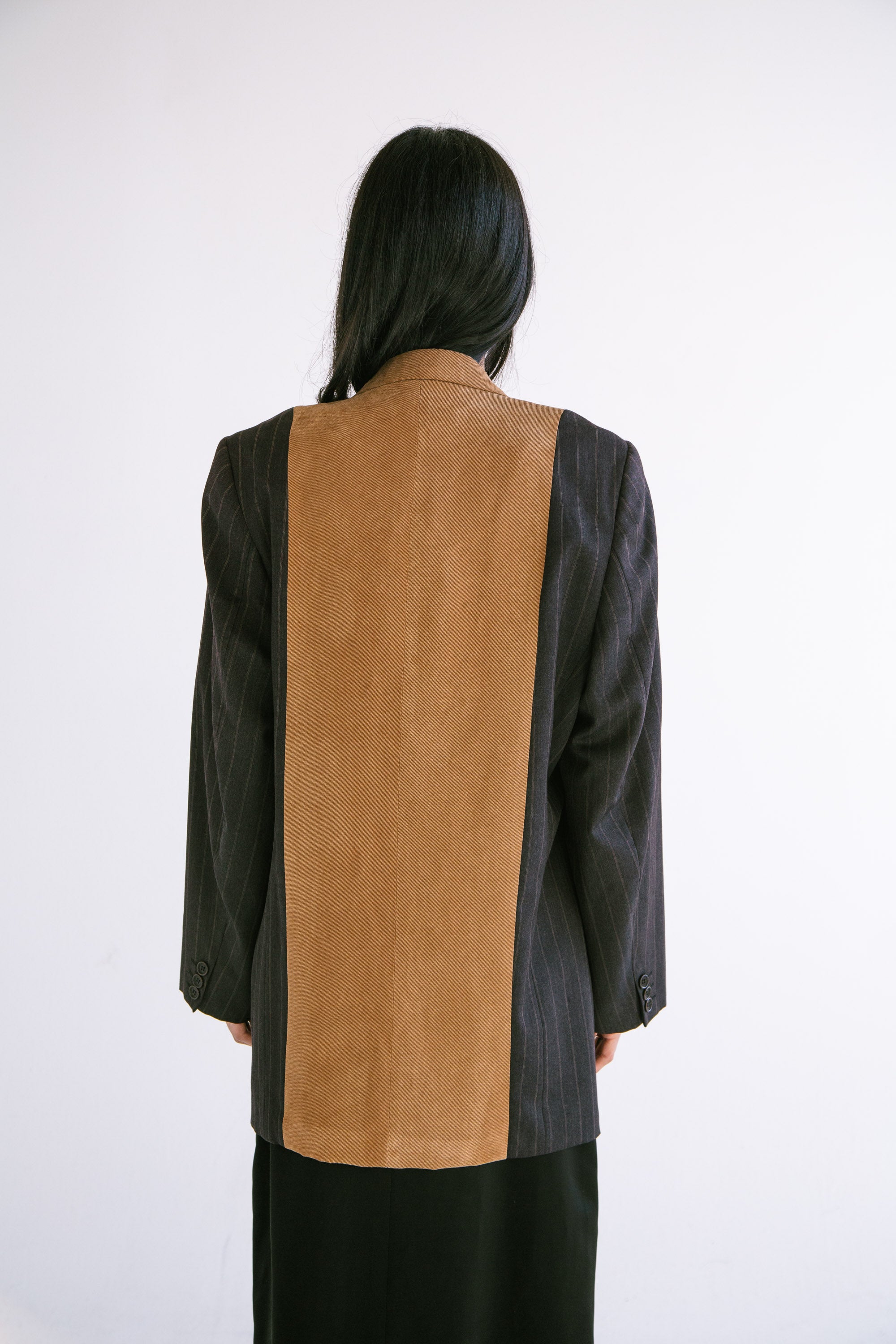 Two Tone Blazer in Brown