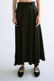 Silk Flared Full Skirt