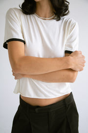Contrast T-Shirt in White