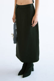 Shirt Collar Skirt in Black