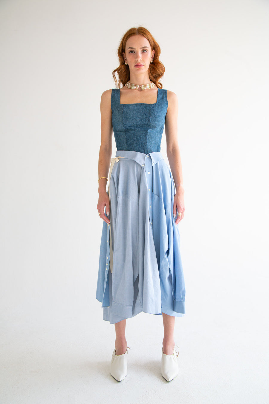Denim Corset Top
