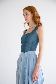 Denim Corset Top