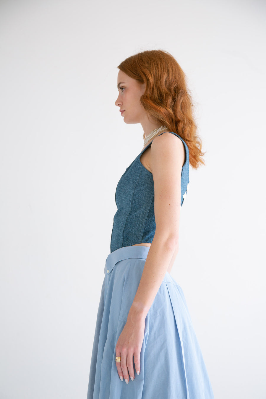 Denim Corset Top