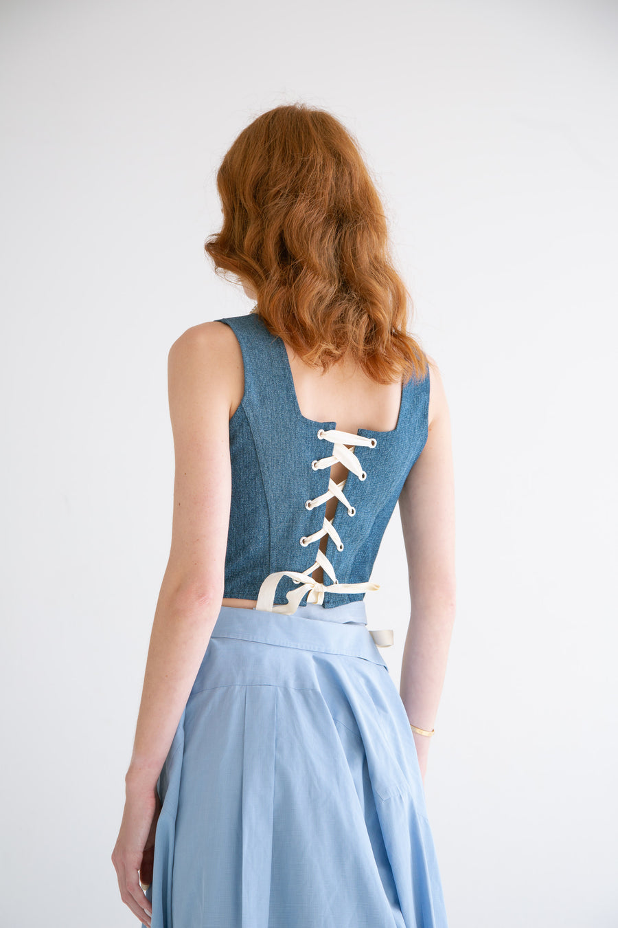Denim Corset Top