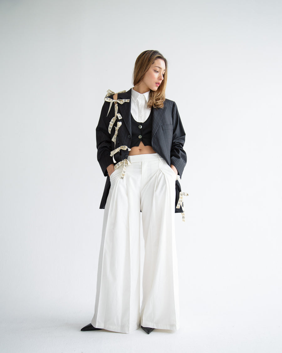 Diagonal Cut-Out Blazer
