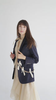 Diagonal Cut-Out Blazer