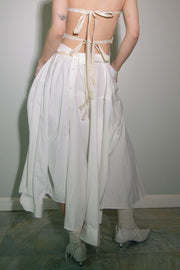 Wrap Shirt Skirt in White