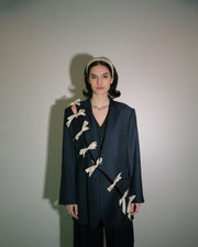 Diagonal Cut-Out Blazer