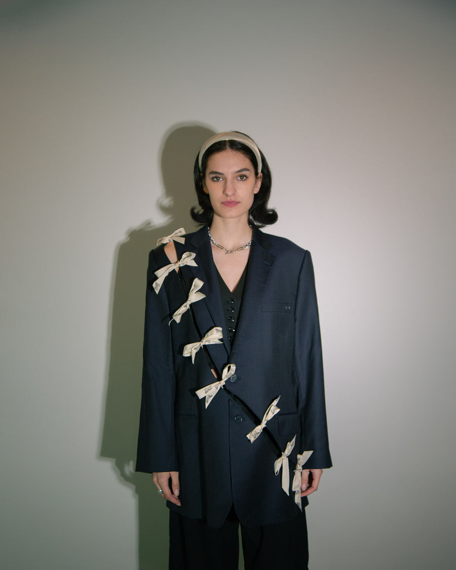 Diagonal Cut-Out Blazer