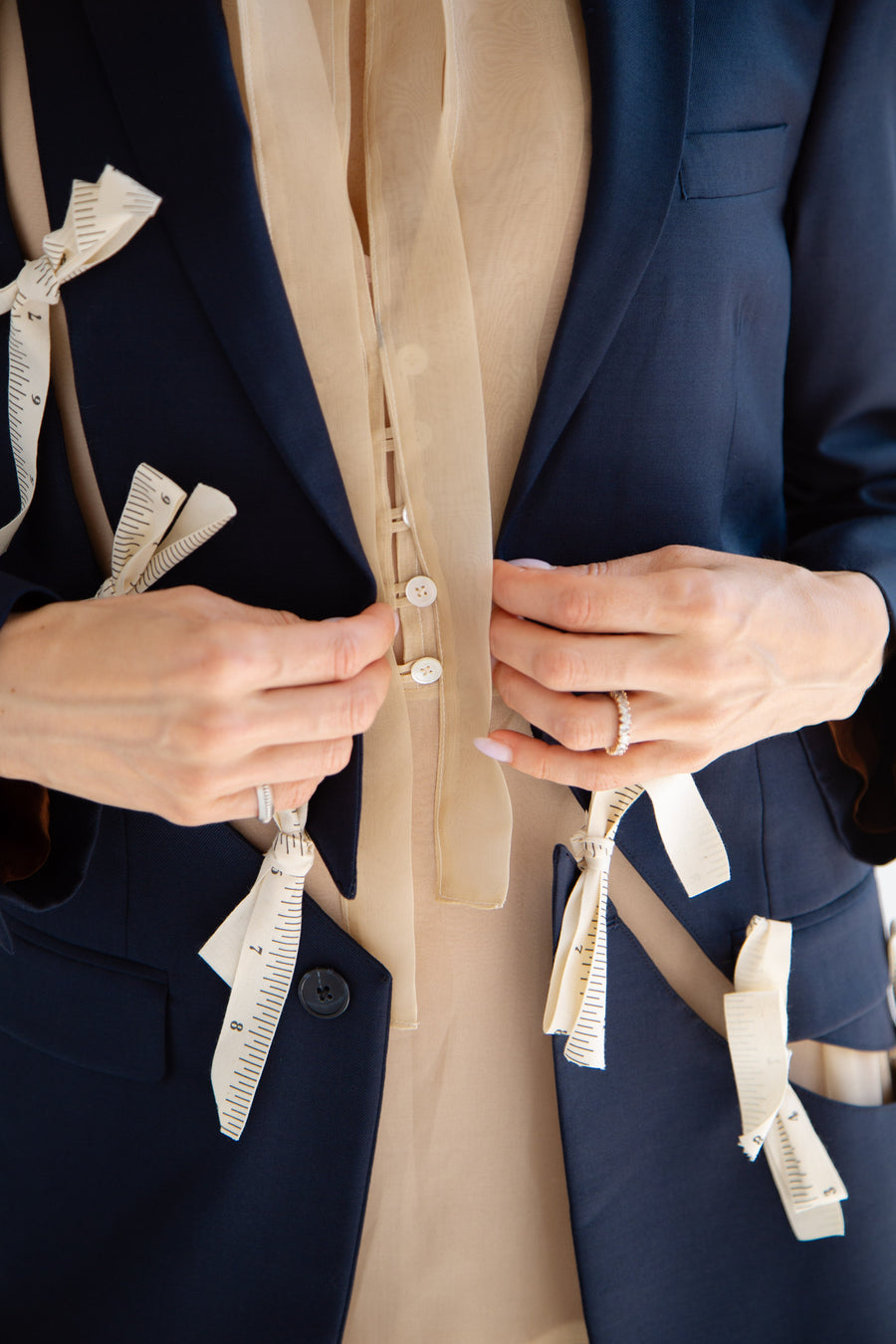 Diagonal Cut-Out Blazer